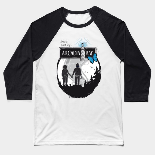 Life Is Strange Arcadia Bay Baseball T-Shirt by GualdaTrazos